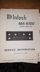 McIntosh MA6100 Integrated Amplifier with both Owner & Service manuals. Needs sv