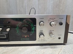 Vintage 1976 Pioneer H-R9000 8-Track Receiver Teal Glow / Wood – Tested Working