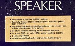 Radio Shack Omnidirectional Speaker Outdoor/Indoor 40-1352 1996 Patio Shed New