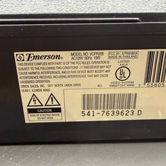 Emerson VCPR205 VHS HQ Video Cassette Player Recorder Digital Auto Tracking