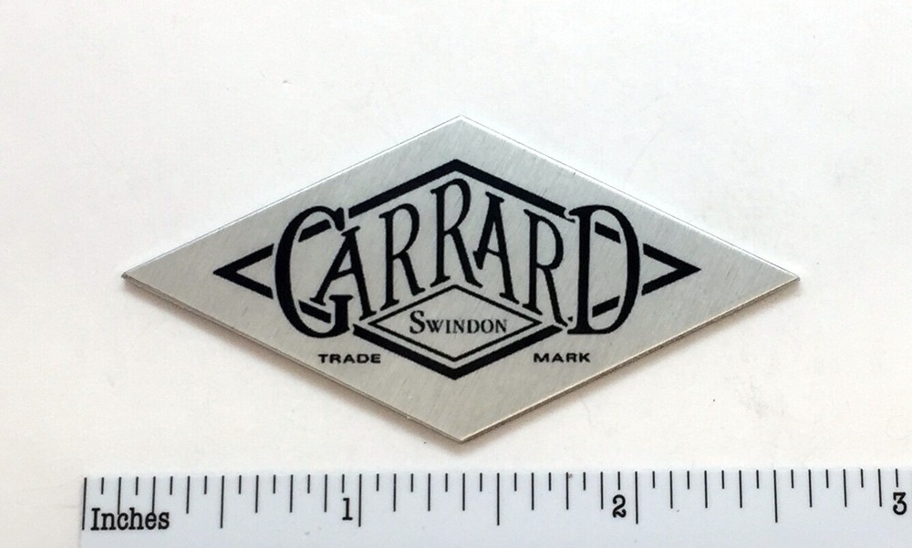Garrard Swindon Badge Logo for Turntable Base Plinth – Custom Made Aluminum