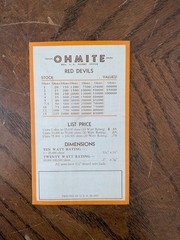 Vintage Ohmite Catalog Stock List & Red Devil Bulletin