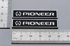 Pioneer Speaker Badge Logo Emblem Name Plate Custom Made Pair – Brushed Silver