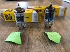 Matched Pair of 5814A (12AU7) Tubes Tested Excellent on Hickok 533A