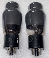Matched Pair Sylvania 6L6G Smoke Glass Vacuum Tubes Amplitrex NOS Same Dates