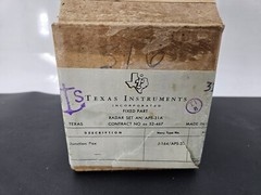 Texas Instruments Radar set J-164/APS-31 Junction Box From 1953 AS-IS EB-16517