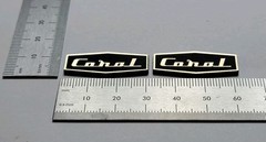 Coral Speaker Badge Logo Premium Gold Pair With Self Stick Adhesive