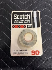 Vintage Scotch Brand Leader and Timing Tape 100 ft. 3M Cat. No. 24w-1/4-100