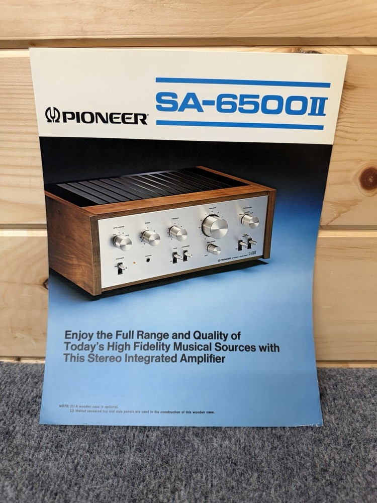 ⭐️ Original Pioneer SA-6500ii Stereo Amplifier Dealer Sales Brochure -NICE!