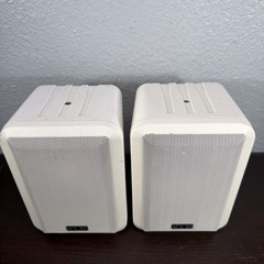 New—KLH 990A-W 100Watt All Purpose Speakers Antique White Indoor Outdoor