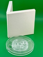 5″ TAKE-UP REEL & WHITE BOX ~ 3″ Hub ~ Clear Plastic ~ No Tape ~ NOS
