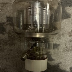 Vintage Large 4-Pin Vacuum Tube w/ Top Cap Electronic Component Nos! Rare!