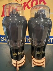 Match Pair Bell & Howell Sylvania 6L6G Dark ST Glass Tubes TV7&Maxi Test ANOS I
