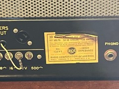 1950’s RCA MDL-2A MI-13297 PA Amplifier 3 Mic Inputs Phono Input Sold As Is