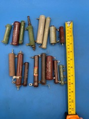 Lot of Vintage High Wattage Wirewound Power Resistors Mixed Brands RE