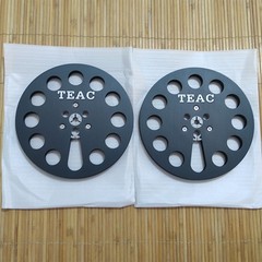 One Pair Silvery TAPE REEL TEAC 7” inch Light Metal Aluminum Take Up Reel