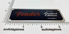 Fender Limited Edition Amplifier Badge Custom Made Aluminum