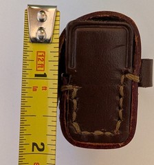 vintage 1950s-60s mono In-Ear Earbud 6.35mm with Leather Case made in JAPAN