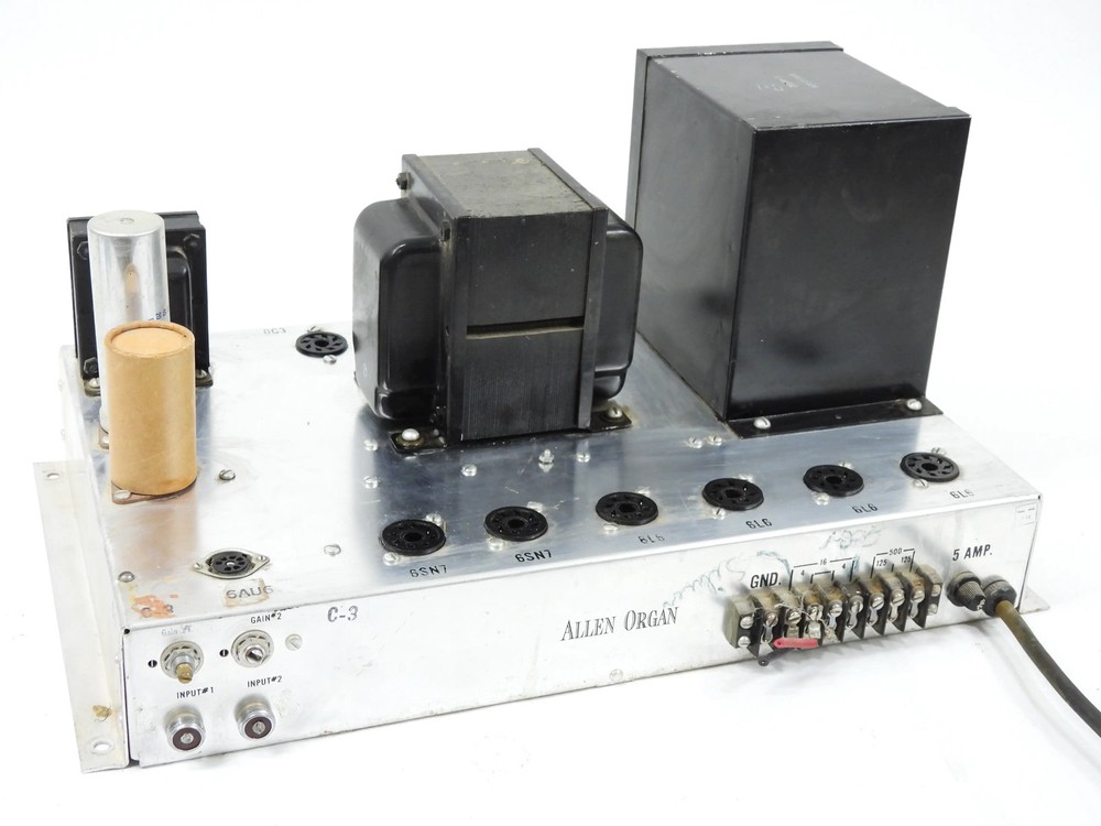 Allen Organ Vintage 6L6GC 6SN7GT Tube Audio Amplifier (original, untested)