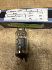 1962 Mullard 12AX7 ECC83 Tube Short Plate O getter. Maxi-Preamp 2 Tested.