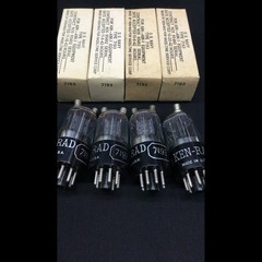 NOS QUAD (4) KEN RAD 7193 2C22 Black Plate (6J5 6SN7 sub) Vacuum Tubes C.9918