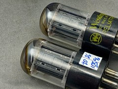 (2) Westinghouse 6SN7GTB Tubes Short Bottle Black Plates D Getters Test Strong