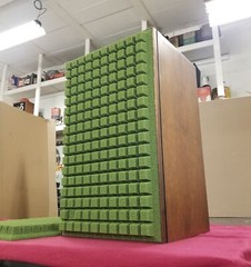 Retro Green.. ‘Sculptured Air’ Foam Grill Inserts..JBL L-100 Century Speakers