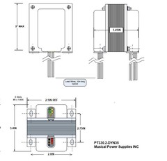 PT300.2-GA5-USA 120V x 600Vct(100mA) x 6.3V(3.5A) x 5V(2A)