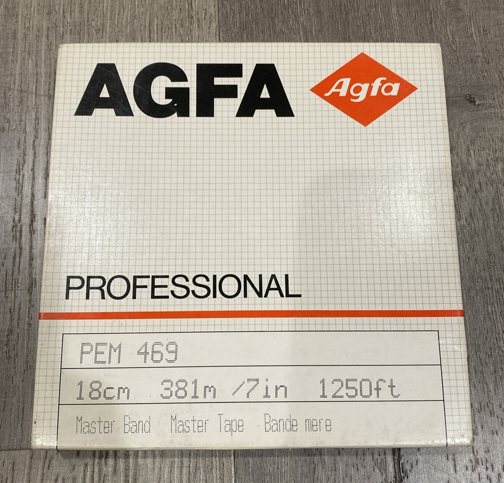 New BASF AGFA PEM 469 Reel to Reel Audio Recording Tape 18cm – 381m, 7” – 1250ft