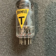 Rare NOS Brimar 6057 Tube SELECTED Yellow T O-Getter 12AX7 ECC83 B339 ECC803S
