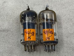 Matched Pair Western Electric JAN-5755 420A Mil Spec w/12AX7 ADAPTERS