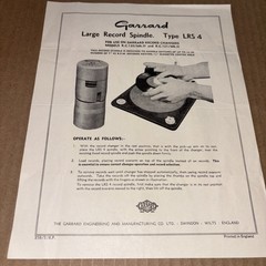 Garrard Rc 120 Mk II & RC 121 Record Changers LRS 4 MPM3 Ephemera Mixed Lot #CD