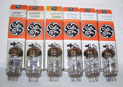 Lot of (6) NOS GE 6BQ7A 6BZ7 tubes in original boxes,radio,amp,6BQ7,6BS8,ECC180