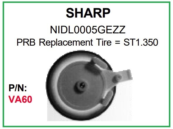 PRB VA60 VCR Video Idler Wheel for Sharp NIDL005GEZZ + Other