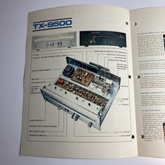 Pioneer TX-9500 Vintage Stereo Tuner Brochure 1975