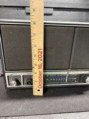 Vintage General Electric #7-4140A AM/FM Radio Faux Wood Grain Working