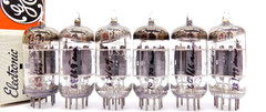 6 Nice Tested Vintage GE JG & USAF 5814A/6189 Military Issue Vacuum Tubes
