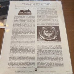 Dual Model 1229 , 12155, 1218, Promo And Test Brochures (3)