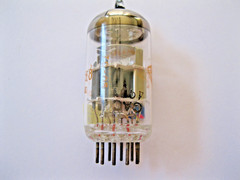 AMPEREX 6DJ8/ECC88 VACUUM TUBE GRAY PLATE MADE IN HOLLAND TV-7 TESTED NEW.