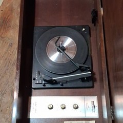 Mid Century Modern Stereo Cabinet Phono wood console vintage Kuba West German