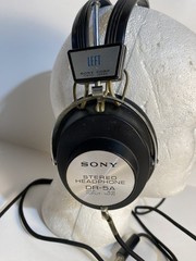 Vintage Sony DR-5A Stereo Headphones Over Ear 1960s Hi-Fi Working