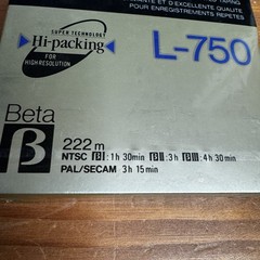 Lot 6 Sony Betamax L-750 Blank Video Cassette Tapes Sealed NOS Beta Hi Packing