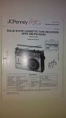 JC Penney 3252 service manual original repair book tuner radio tape player