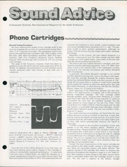 1976 Sound Advice Phono Cartridges Review Denon DL103 Win Labs HiFi Magazine