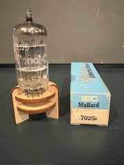 IEC Japan 7025 12AX7A Grey Plate Halo Get Vacuum Tube TV7&Maxi Test NOS 🅾️