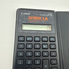 Canon LC-36 Entex LA Vintage Electronic Calculator with Case Taiwan