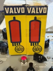 NOS MATCHED PAIR MULLARD VALVO GZ34 F32 Tubes TV7 Tested 63/63 63/62 & Min=40/40