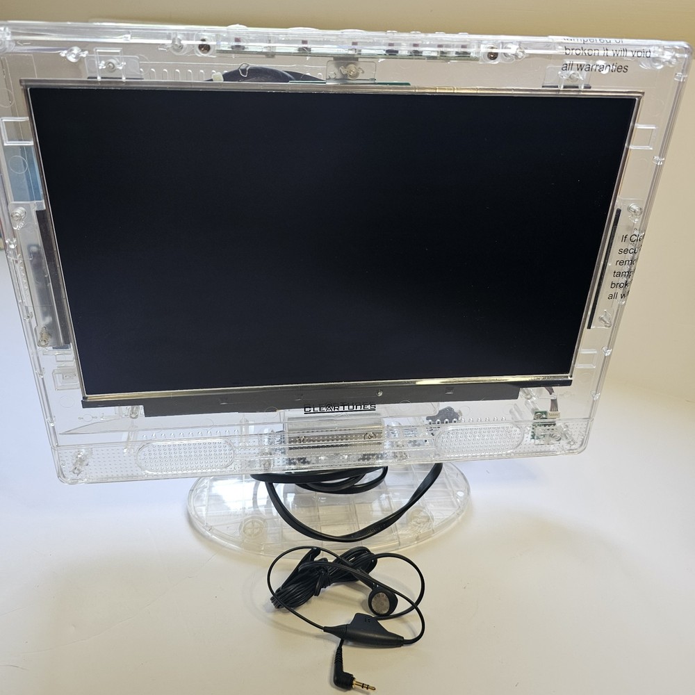 Clear Tunes LED TV Clear Case Prison Jail Issue 13 Model CT-1350N With Headphone