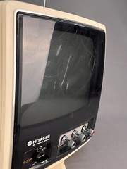 Vintage HITACHI Cube Style TRANSISTOR TV MODEL I-48; Circa 1976