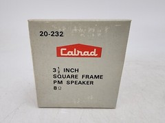 Vintage Calrad 20-232 3.5″ Square Frame PM Speaker 8 Ohms 3 Watts